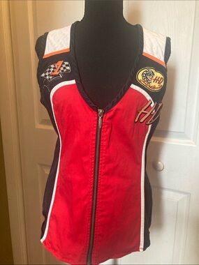 Harley-Davidson Black & White Labeled Motorcycle Apparel. Size L